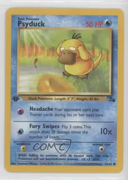 Psyduck 1st Ed. Pokemon Fossil #53 1999 - Image 1