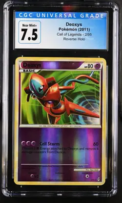 CGC 7.5 Deoxys 2/95 2011 Call of Legends Holo Pokemon TCG *+1 EXTRA SLAB FREE* - Image 1