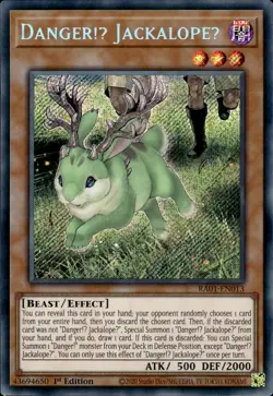 Danger!U JackalopeU - Secret Rare 1st Edition RA01-EN013 - LP - YuGiOh - Image 1