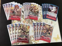 Digimon Card Game Red Hybrid BT21 Deck Playsets World Convergence Core Auction 1 - Image 1