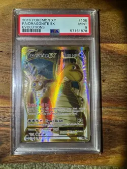 Dragonite-EX Evolutions Full Art Holo Card 106/108 Ultra Rare Pokemon TCG PSA 9 - Image 1
