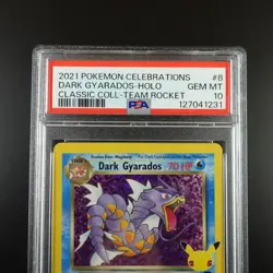 PSA 10 Dark Gyarados 8 Pokemon Celebrations Classic Collection Holo Graded Card - Image 2