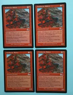 Magic the Gathering MTG Urza's Legacy AVALANCHE RIDERS X 4 LP/EX U 1999! - Image 1