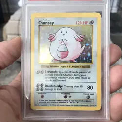 1999 POKEMON BASE SET SHADOWLESS #3 CHANSEY-HOLO PSA 9 - Image 2