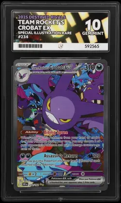Pokemon - Team Rocket's Crobat EX 234/182 Destined Rivals - ACE 10 (PERF SUBS) - Image 1
