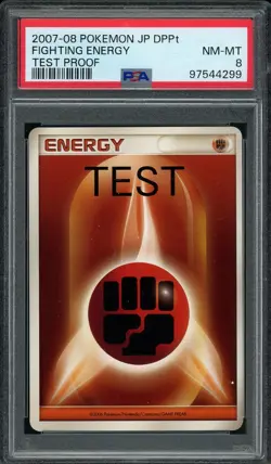 2007-08 Pokemon TEST PROOF PRINT Fighting Energy DPPt PSA 8 NM-MT POP 1 GRAIL - Image 1
