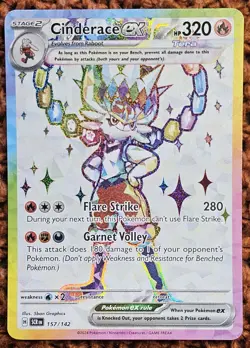 ?Cinderace EX? Pokemon | Stellar Crown | NM/M | Foil | Ultra Rare | 157/142 - Image 1
