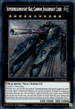 Superdreadnought Rail Cannon Juggernaut Liebe - Secret Rare RA03-EN041 NM YuGiOh - Image 1