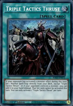 Triple Tactics Thrust - Secret Rare 1st Edition RA03-EN072 - NM - YuGiOh - Image 1