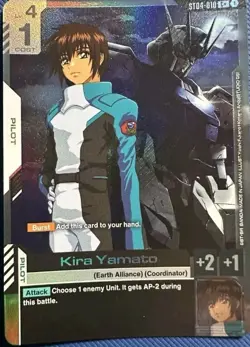 Kira Yamato Pilot Alt Art C+ Gundam Card Game ST04-010 GCG Alt Art English - Image 1