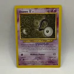 Unown [V] 89/105 Vintage Pokemon Neo Destiny Set 2000 HP Tcg Trading Card - Image 1