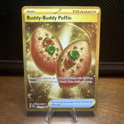 Pokemon TCG Buddy-Buddy Poffin 223/167 Twilight Masquerade Hyper Rare Card - Image 1