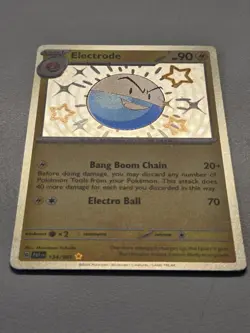 Electrode 134/091 Paldean Fates Baby Shiny Rare Holo Pokemon Card NM TCG (PAF) - Image 2