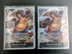 OP04-90 Monkey D Luffy English One Piece TCG x2 Cards Holo Super Rare - Image 1