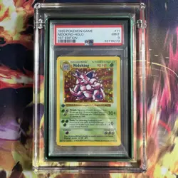 Pokemon Nidoking Base Set Shadowless 1st Edition Holo Rare #11 PSA 9 Mint - Image 1