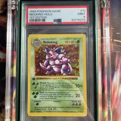 Pokemon Nidoking Base Set Shadowless 1st Edition Holo Rare #11 PSA 9 Mint - Image 2