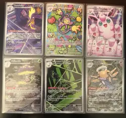 Pokemon TCG Scarlet And Violet/Mega Evolution Illustration Rare Holo Lot Of 6 - Image 1