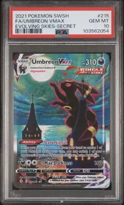 Pokemon TCG Umbreon V Evolving Skies Alt Art 215/203 Full Art PSA 10 Gem 💎 - Image 1