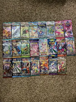 Pokemon 26x Sealed Pack Lot All Foreign Japanese Chinese Korean - Image 1