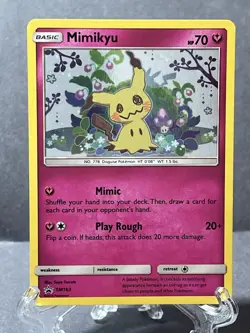 Mimikyu Promo SM163 Team Up Blister Pokemon Card Sun & Moon Holo - Image 1