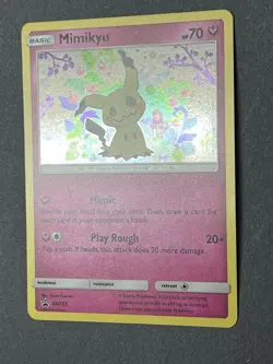 Mimikyu Promo SM163 Team Up Blister Pokemon Card Sun & Moon Holo - Image 3