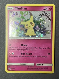 Mimikyu Promo SM163 Team Up Blister Pokemon Card Sun & Moon Holo - Image 4