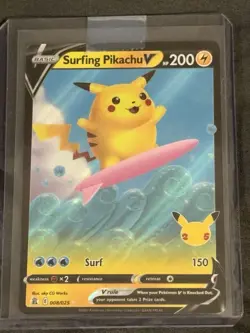 Surfing Pickachu V and Flying Pickachu Vmax Pokemon Cards Lot Of 2 - Image 5