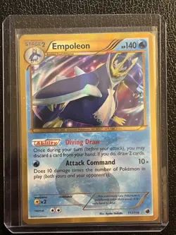 Pokemon TCG Secret Rare Empoleon Card 117/116 Plasma Freeze 2013 Holo - Image 1