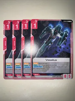 Gundam TCG Vesalius ST04-016 X4 Playset C Seed Strike English Card Game CCG - Image 1