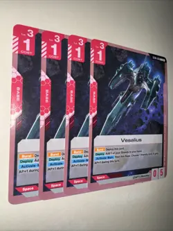 Gundam TCG Vesalius ST04-016 X4 Playset C Seed Strike English Card Game CCG - Image 2