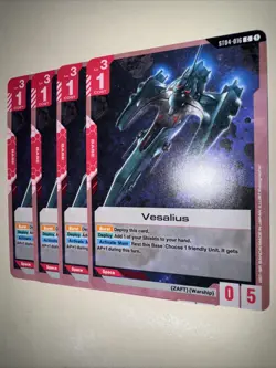 Gundam TCG Vesalius ST04-016 X4 Playset C Seed Strike English Card Game CCG - Image 3
