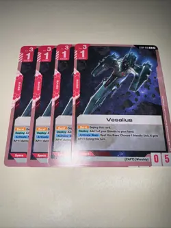Gundam TCG Vesalius ST04-016 X4 Playset C Seed Strike English Card Game CCG - Image 4