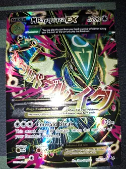 Pokemon TCG Mega M Rayquaza EX Full Art Card 105/108 Roaring Skies - Image 2
