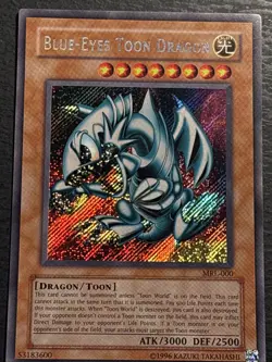 Blue Eyes Toon Dragon Secret Rare MRL-000 Unlimited Yu-Gi-Oh Card Played LP - Image 1