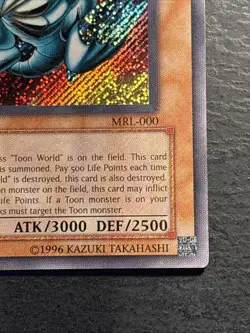 Blue Eyes Toon Dragon Secret Rare MRL-000 Unlimited Yu-Gi-Oh Card Played LP - Image 4