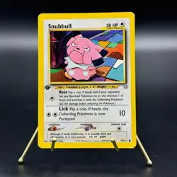Pokemon TCG - Snubbull 74/111 - 1st Edition Neo Genesis Common - Image 1