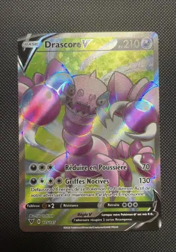 Carte Pokemon Full Art FA Drascore V 175/185 EB4 Voltage Eclatant 100% Neuve FR - Image 1