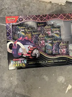 Pokemon Paldean Fates Great Tusk Iron Threads EX Premium Collection (x5) IN HAND - Image 3