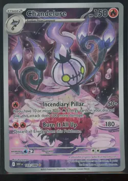 2025 Pokemon Scarlet & Violet White Flare Chandelure #103/086 - Image 1