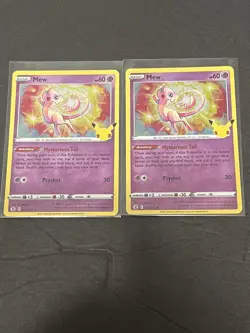 Mew 011/025 Pokemon Celebrations Holo Rare Lot of 4 Cards NM-M Pokemon TCG - Image 3