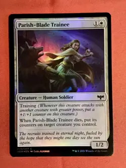 MTG - Innistrad: Crimson Vow - Parish-Blade Trainee Foil 029/277 Unplayed Mint+ - Image 1