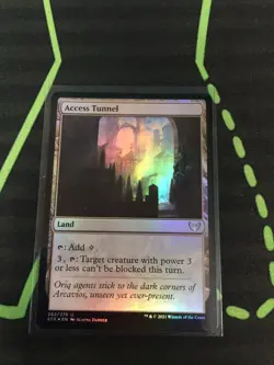 MTG Magic The Gathering Access Tunnel Foil Land Commander - Image 1