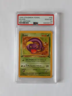 PSA 10 Ekans 1999 Fossil 46/62 1st edition Pokemon Gem Mint - Image 1