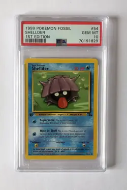 PSA 10 Shellder 1999 Fossil 54/62 1st edition Pokemon Gem Mint - Image 1