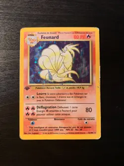 Carte Pokemon : Feunard 12/102 Edition 1 Set de Base Wizards Francaise - Image 1