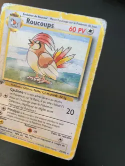 Carte Pokemon : Roucoups 22/102 Set de Base Edition 1 Wizards Francais - Image 3