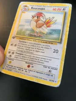 Carte Pokemon : Roucoups 22/102 Set de Base Edition 1 Wizards Francais - Image 4
