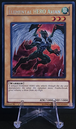 Elemental HERO Avian LCGX-EN002 SR ALT ART-YuGiOh TCG- Legendary Collection 2 NM - Image 1