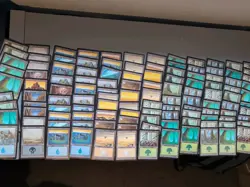 MTG 119 Mercadian Masques Basic Land Cards As Shown.Lots Of Forest,Island,Plains - Image 1
