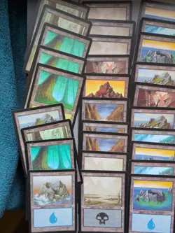 MTG 119 Mercadian Masques Basic Land Cards As Shown.Lots Of Forest,Island,Plains - Image 2